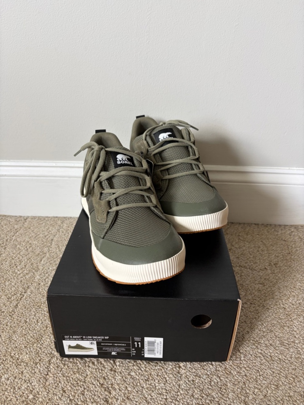 Sorel Kids Olive Green Lace-Up Mesh & Suede Sneakers - Picture 2 of 9